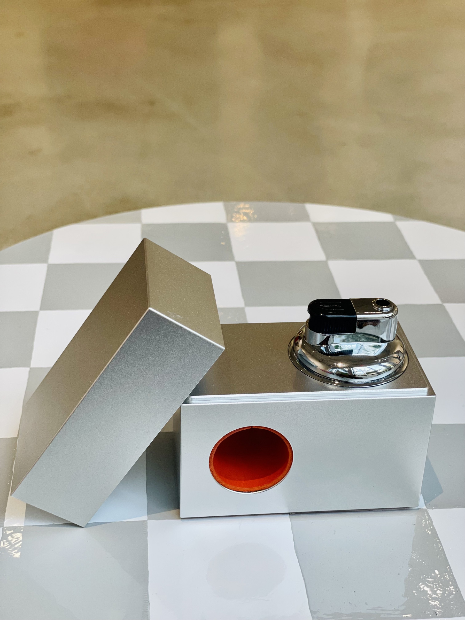 Houseplant Block Table Lighter Surface Design Dose