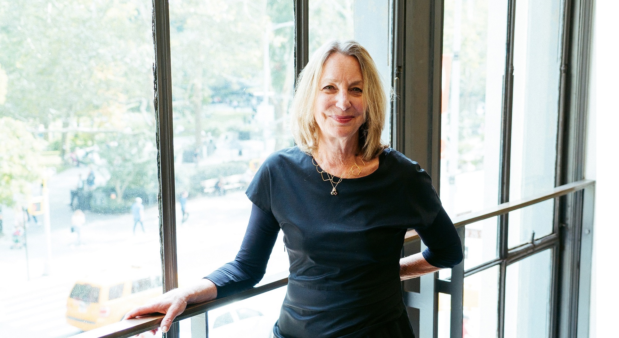 Studio Visit Paula Scher Of Pentagram SURFACE   Paula Scher Pentagram Portrait Railing 