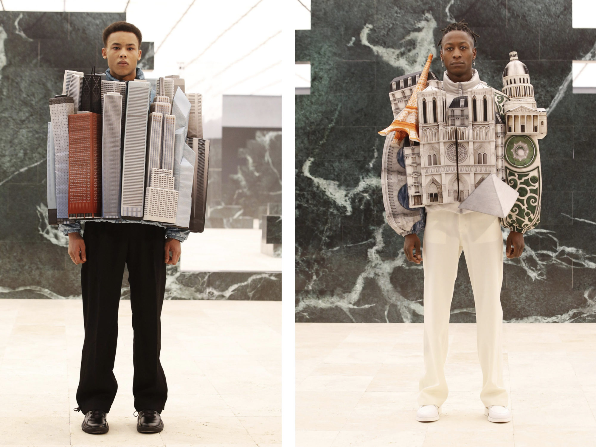 Virgil Abloh creates wearable 3D skyscraper jackets for Louis
