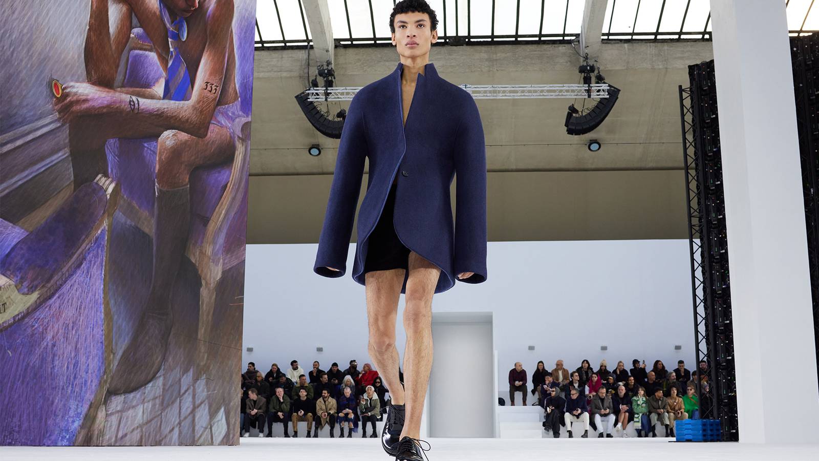 Louis Vuitton Paris Menswear Ready to Wear Autumn Winter Fur wrap