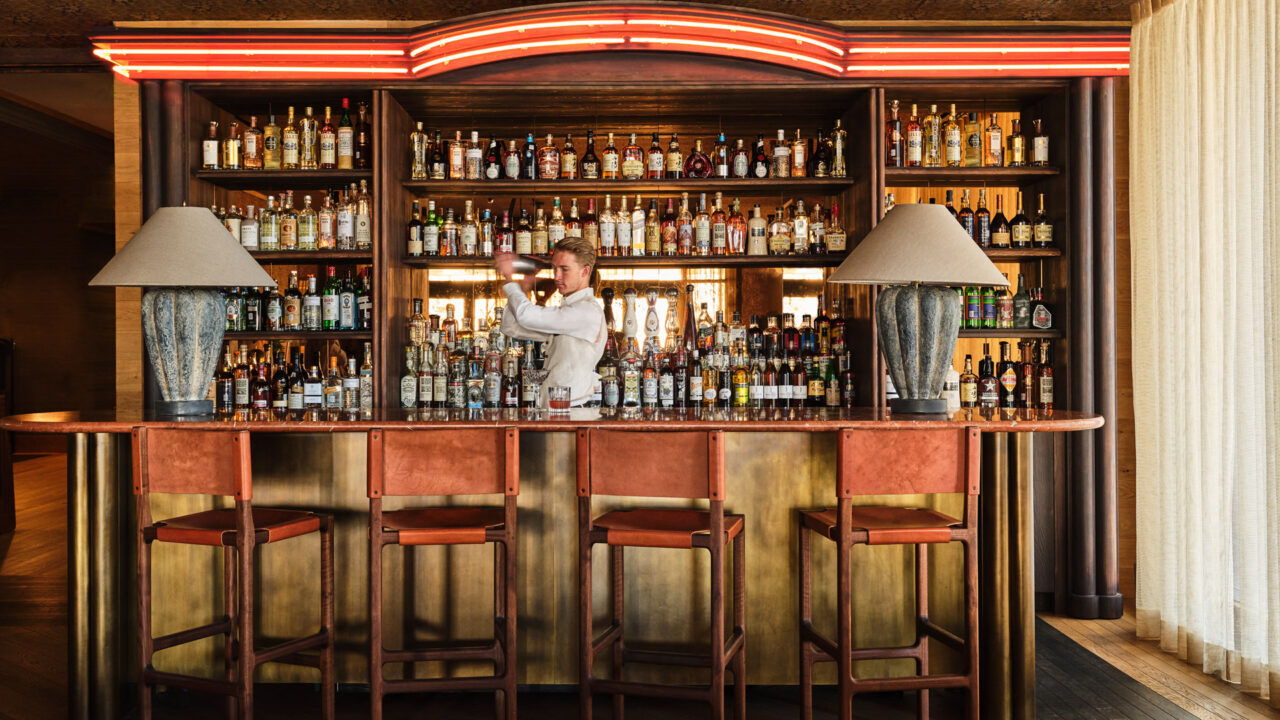 Kelly Wearstler designs hotel bar to feel like it has been there for ages
